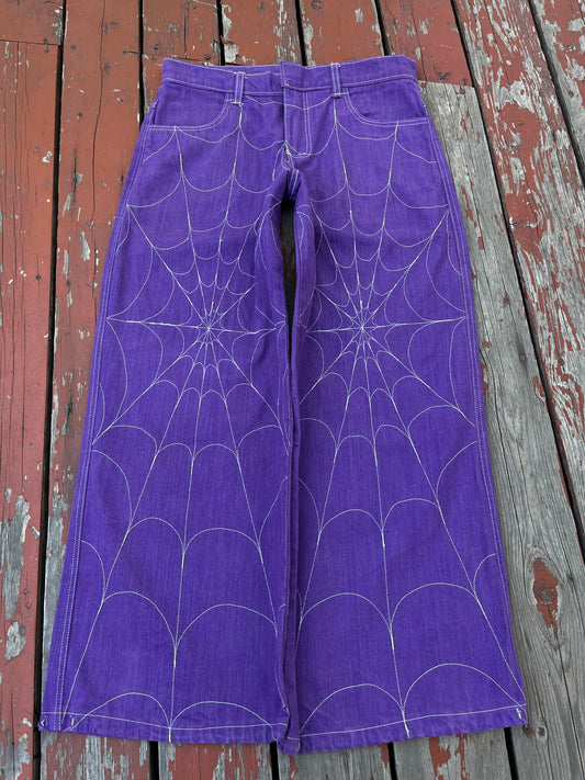 Purple web jeans