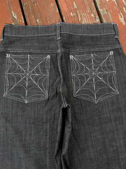 SPIDERWEB GREY WASH JEANS