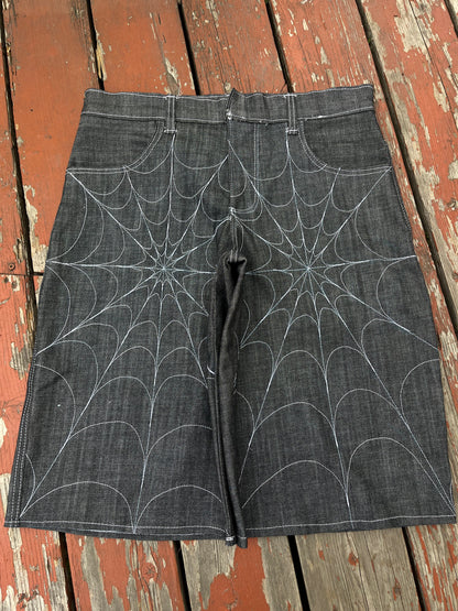 SPIDERWEB GREY WASH JEANS