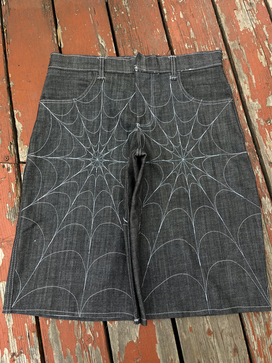 SPIDERWEB GREY WASH JEANS