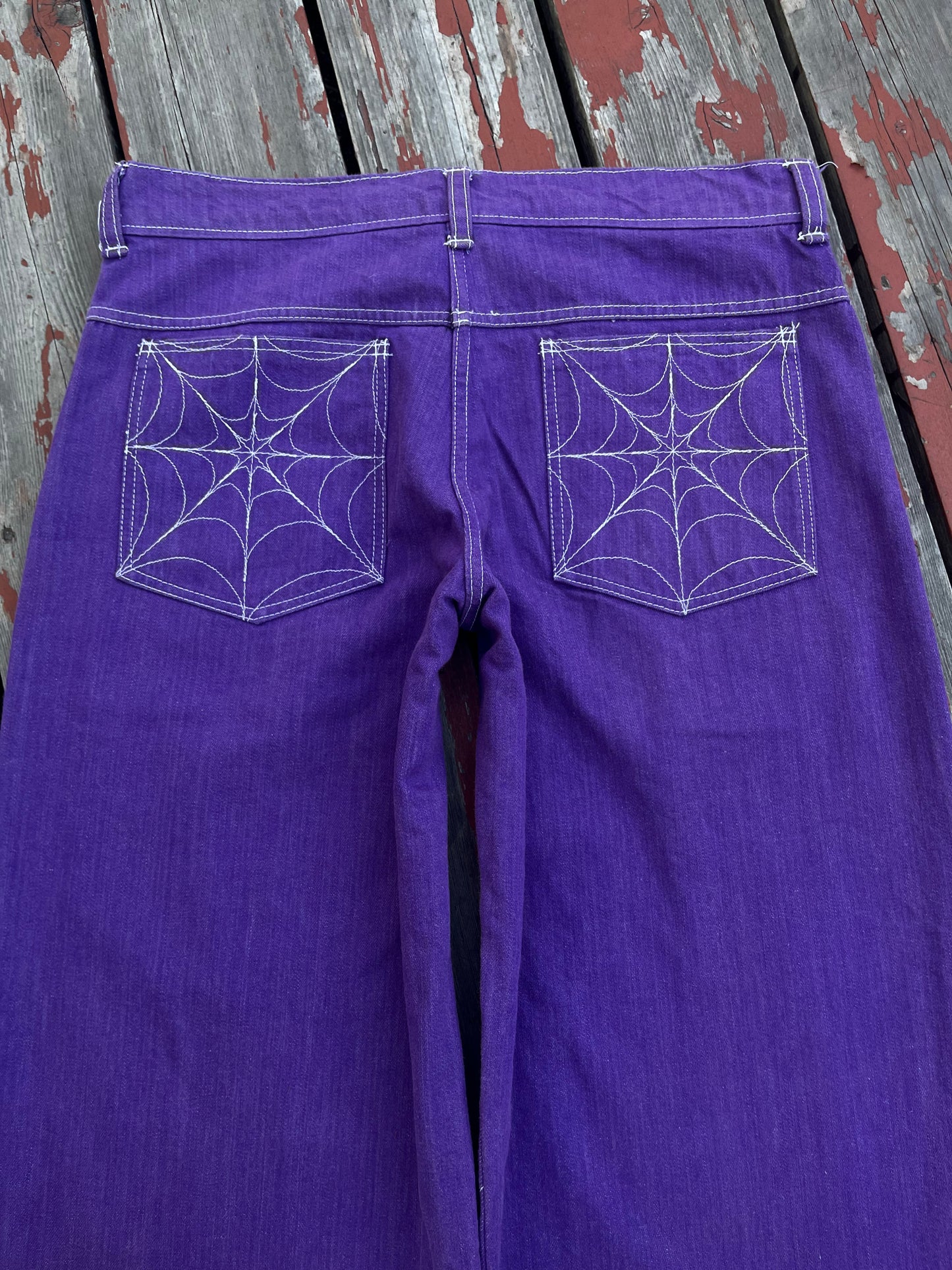Purple web jeans