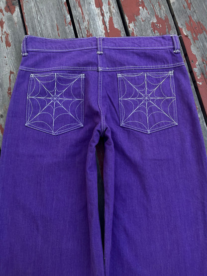 Purple web jeans