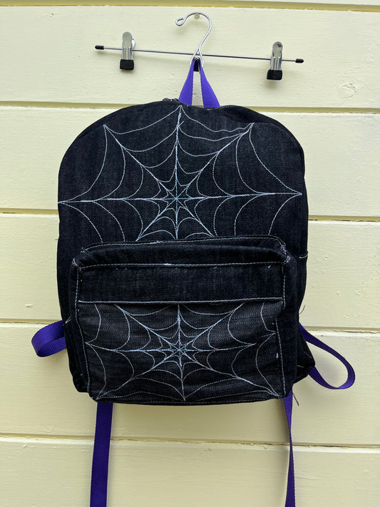 BLACK SPIDERWEB BACKPACK