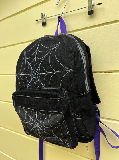 BLACK SPIDERWEB BACKPACK