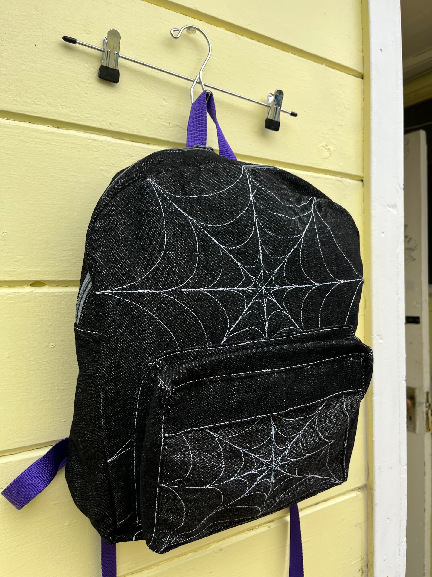 BLACK SPIDERWEB BACKPACK
