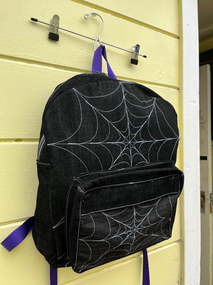 BLACK SPIDERWEB BACKPACK