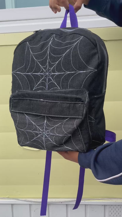 BLACK SPIDERWEB BACKPACK